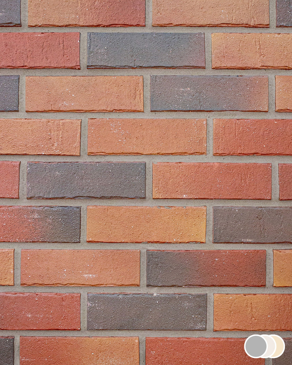 Blend 55 | Smooth Red Multi Brick Slips – The Brick Tile Company